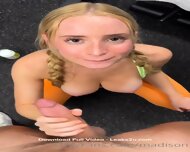 Hot Blonde On Gym